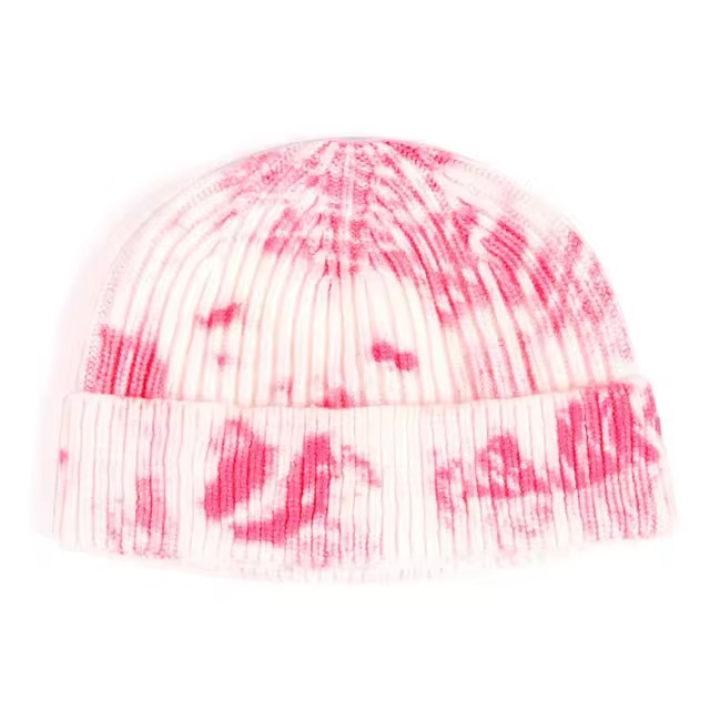 CozyWave Tie-Dye Knitted Hat Pink