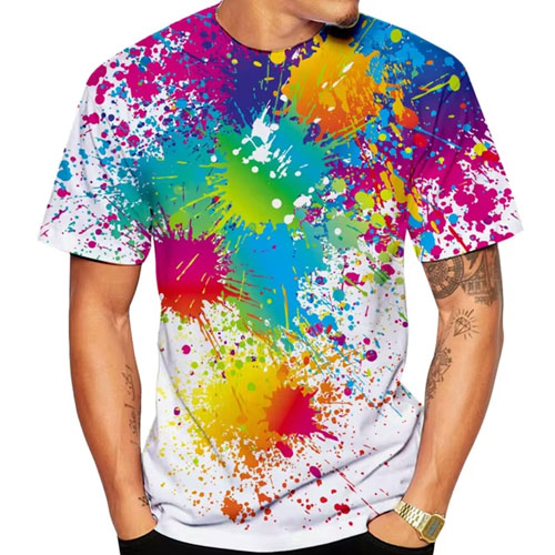 Vivid Graffiti Splash Tie Dye T-Shirt