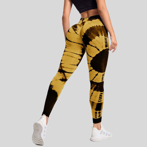 Woman Flex Tie Dye Legging Yellow