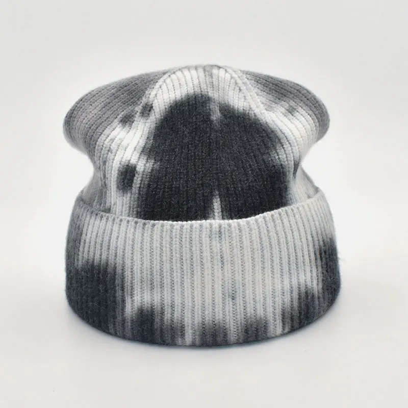 VibeDye Brimless Tie Dye Bonnet - Black Gray